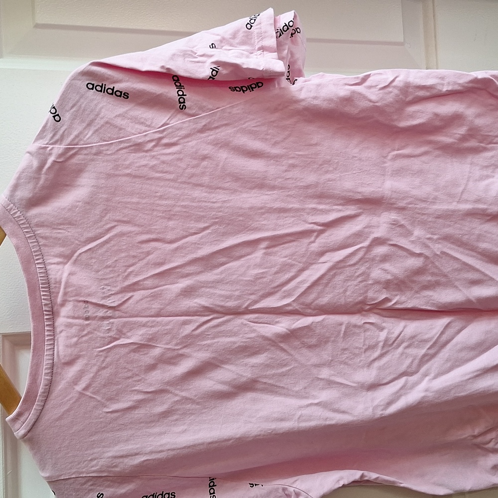 Y2K Pink Adidas All Over Short Sleeves T-shirt - Picture 5 of 5